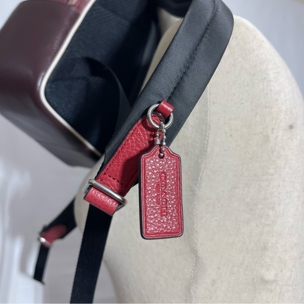 Coach โข Mini Court Backpack In Colorblock Ski Speed Graphic Powder Pink Multi - Picture 12 of 16